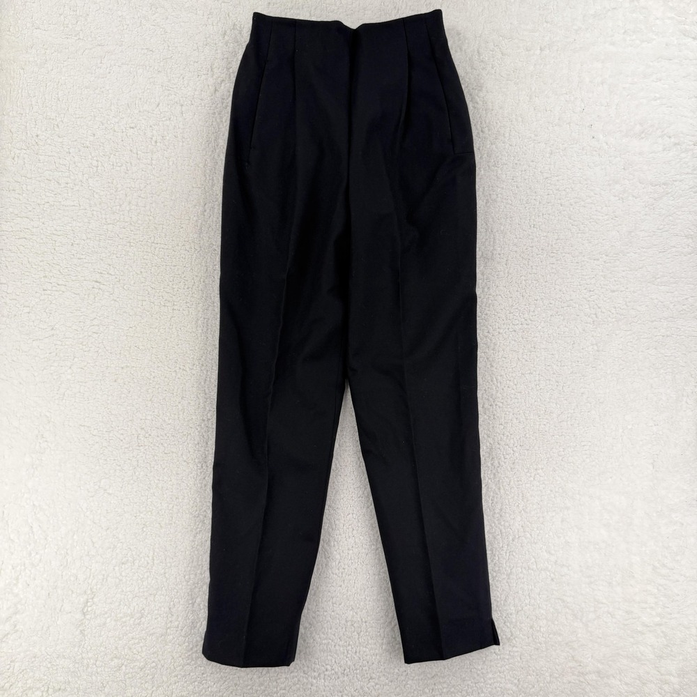 VTG Benard‎ Holtzman Pants Womens 8 Black Wool Pleated Tapered Dress Work Office